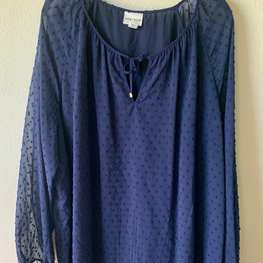 Navy Blue Ava &Viv 4X top